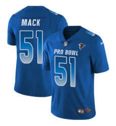 Youth Nike Atlanta Falcons #51 Alex Mack Limited Royal Blue 2018 Pro Bowl NFL Jersey