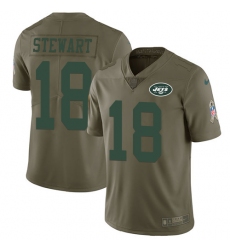 Youth Nike New York Jets #18 ArDarius Stewart Limited Olive 2017 Salute to Service NFL Jersey
