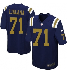 Men's Nike New York Jets #71 Ben Ijalana Limited Navy Blue Alternate NFL Jersey