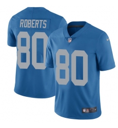 Men's Nike Detroit Lions #80 Michael Roberts Limited Blue Alternate Vapor Untouchable NFL Jersey