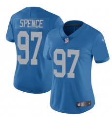 Women's Nike Detroit Lions #97 Akeem Spence Limited Blue Alternate Vapor Untouchable NFL Jersey