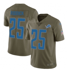 Men's Nike Detroit Lions #25 Theo Riddick Limited Olive 2017 Salute to Service NFL Jersey