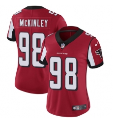 Women's Nike Atlanta Falcons #98 Takkarist McKinley Red Team Color Vapor Untouchable Limited Player NFL Jersey