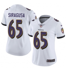 Women's Nike Baltimore Ravens #60 Nico Siragusa White Vapor Untouchable Limited Player NFL Jersey