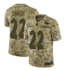 Men's Nike Baltimore Ravens #22 Jimmy Smith Limited Camo 2018 Salute to Service NFL Jersey