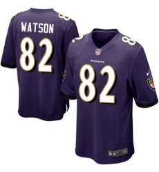 Men's Nike Baltimore Ravens #82 Benjamin Watson Game Purple Team Color NFL Jersey