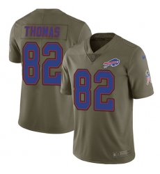 Men's Nike Buffalo Bills #82 Logan Thomas Limited Olive 2017 Salute to Service NFL Jersey