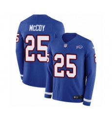 Men's Nike Buffalo Bills #25 LeSean McCoy Limited Royal Blue Therma Long Sleeve NFL Jersey