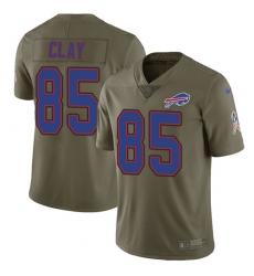 Youth Nike Buffalo Bills #85 Charles Clay Limited Olive 2017 Salute to Service NFL Jersey