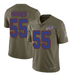 Men's Nike Buffalo Bills #55 Jerry Hughes Limited Olive 2017 Salute to Service NFL Jersey