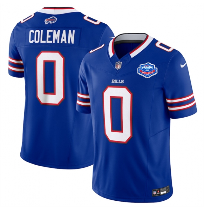 Men's Buffalo Bills #0 Keon Coleman Blue 2025 F.U.S.E. With Farewell Vapor Untouchable Limited Football Stitched Jersey