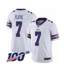 Men's Buffalo Bills #7 Doug Flutie White Vapor Untouchable Limited Player 100th Season Football Jersey