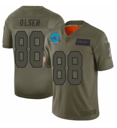 Men's Carolina Panthers #88 Greg Olsen Limited Camo 2019 Salute to Service Football Jersey