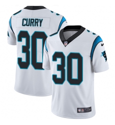 Men's Nike Carolina Panthers #30 Stephen Curry White Vapor Untouchable Limited Player NFL Jersey