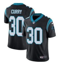 Youth Nike Carolina Panthers #30 Stephen Curry Black Team Color Vapor Untouchable Limited Player NFL Jersey