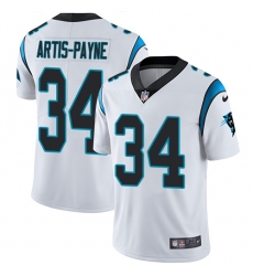 Youth Nike Carolina Panthers #34 Cameron Artis-Payne White Vapor Untouchable Limited Player NFL Jersey