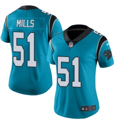 Women's Nike Carolina Panthers #51 Sam Mills Elite Blue Alternate NFL Jersey