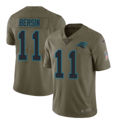 Men's Nike Carolina Panthers #11 Brenton Bersin Limited Olive 2017 Salute to Service NFL Jersey