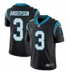 Men's Nike Carolina Panthers #3 Derek Anderson Black Team Color Vapor Untouchable Limited Player NFL Jersey