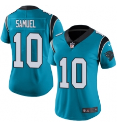 Women's Nike Carolina Panthers #10 Curtis Samuel Blue Alternate Vapor Untouchable Limited Player NFL Jersey