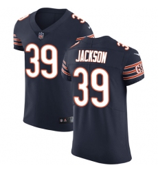 Men's Nike Chicago Bears #39 Eddie Jackson Navy Blue Team Color Vapor Untouchable Elite Player NFL Jersey