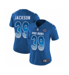 Women's Nike Chicago Bears #39 Eddie Jackson Limited Royal Blue NFC 2019 Pro Bowl NFL Jersey