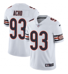 Men's Nike Chicago Bears #93 Sam Acho White Vapor Untouchable Limited Player NFL Jersey