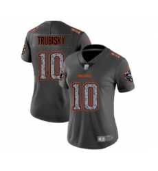 Women's Chicago Bears #10 Mitchell Trubisky Limited Gray Static Fashion Football Jersey
