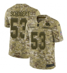 Men's Nike Cleveland Browns #53 Joe Schobert Limited Camo 2018 Salute to Service NFL Jersey