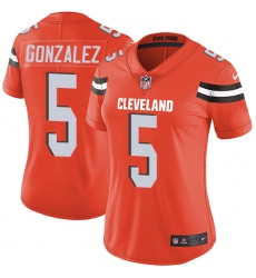 Women's Nike Cleveland Browns #5 Zane Gonzalez Orange Alternate Vapor Untouchable Limited Player NFL Jersey