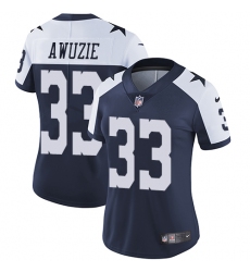 Women's Nike Dallas Cowboys #33 Chidobe Awuzie Navy Blue Throwback Alternate Vapor Untouchable Limited Player NFL Jersey