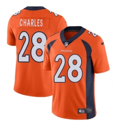 Youth Nike Denver Broncos #28 Jamaal Charles Orange Team Color Vapor Untouchable Limited Player NFL Jersey