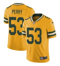 Men's Nike Green Bay Packers #53 Nick Perry Limited Gold Rush Vapor Untouchable NFL Jersey