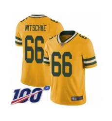 Youth Green Bay Packers #66 Ray Nitschke Limited Gold Rush Vapor Untouchable 100th Season Football Jersey
