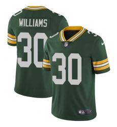 Men's Nike Green Bay Packers #30 Jamaal Williams Green Team Color Vapor Untouchable Limited Player NFL Jersey