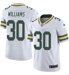Youth Nike Green Bay Packers #30 Jamaal Williams White Vapor Untouchable Limited Player NFL Jersey