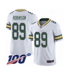 Men's Green Bay Packers #89 Dave Robinson White Vapor Untouchable Limited Player 100th Season Football Jersey