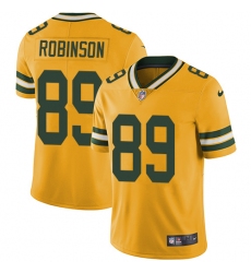 Youth Nike Green Bay Packers #89 Dave Robinson Limited Gold Rush Vapor Untouchable NFL Jersey