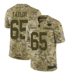Men's Nike Green Bay Packers #65 Lane Taylor Limited Camo 2018 Salute to Service NFL Jersey