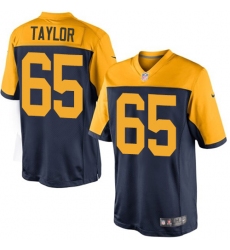 Men's Nike Green Bay Packers #65 Lane Taylor Limited Navy Blue Alternate NFL Jersey