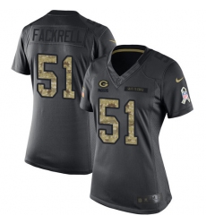 Women's Nike Green Bay Packers #51 Kyler Fackrell Limited Black 2016 Salute to Service NFL Jersey