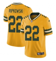 Youth Nike Green Bay Packers #22 Aaron Ripkowski Limited Gold Rush Vapor Untouchable NFL Jersey