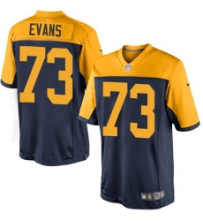 Men's Nike Green Bay Packers #73 Jahri Evans Limited Navy Blue Alternate NFL Jersey