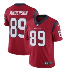 Men's Nike Houston Texans #89 Stephen Anderson Limited Red Alternate Vapor Untouchable NFL Jersey