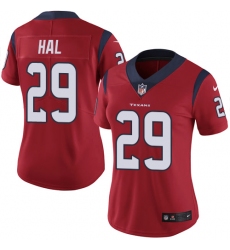 Women's Nike Houston Texans #29 Andre Hal Limited Red Alternate Vapor Untouchable NFL Jersey