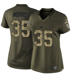 Women's Nike Indianapolis Colts #35 Darryl Morris Elite Green Salute to Service NFL Jersey