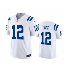 Men's Indianapolis Colts #12 Andrew Luck White 2023 F.U.S.E Vapor Untouchable Stitched Football Jersey