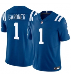 Men's Indianapolis Colts #1 Sauce Gardner Blue 2025 F.U.S.E. Vapor Limited Stitched Football Jersey