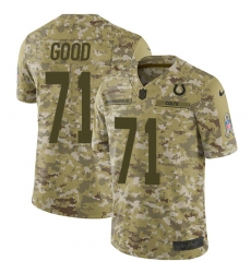 Men's Nike Indianapolis Colts #71 Denzelle Good Limited Camo 2018 Salute to Service NFL Jersey