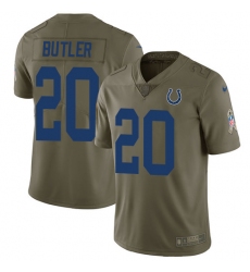 Youth Nike Indianapolis Colts #20 Darius Butler Limited Olive 2017 Salute to Service NFL Jersey